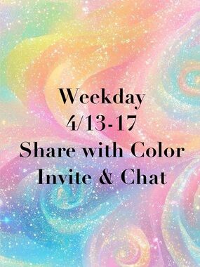 🌈 Share with Color Weekday Roll-Call & Chat